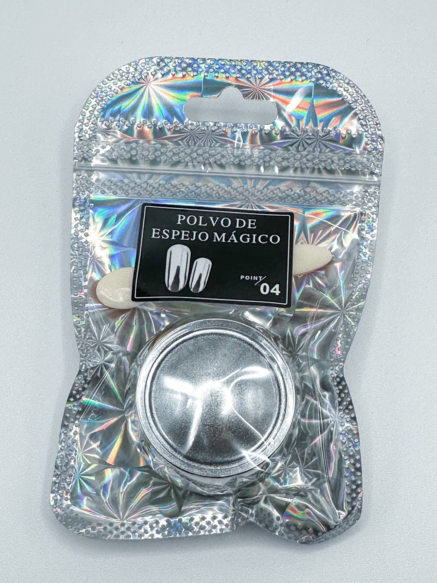 Polvo Cromado Plateado