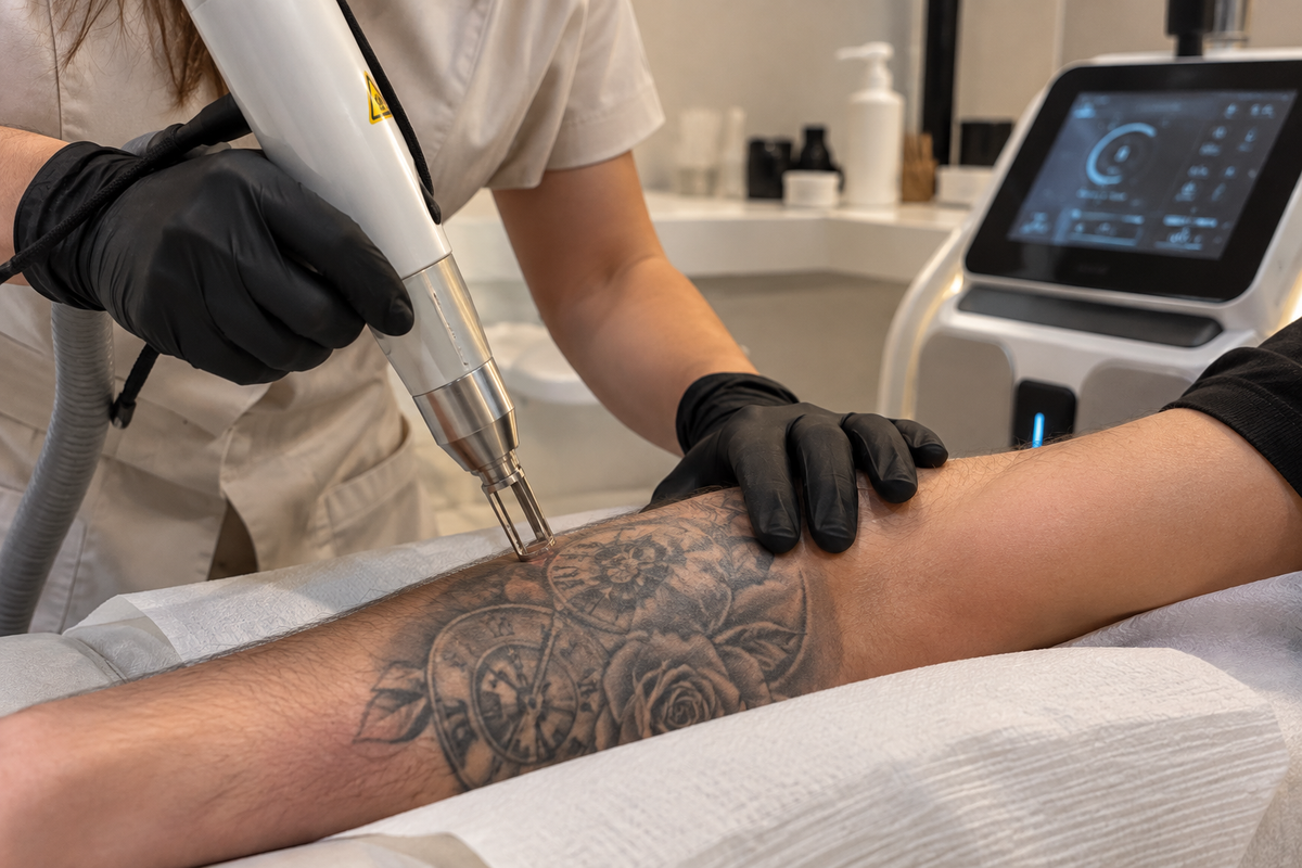 Tratamiento profesional de eliminación de tatuajes mediante láser